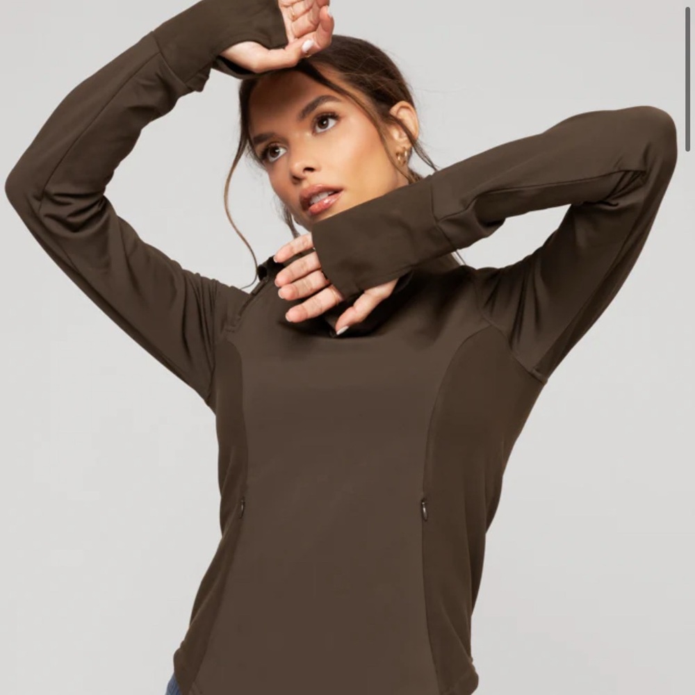 POPFLEX - Chasing Pavements Mockneck Pullover - Dark Brown